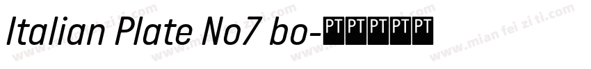 Italian Plate No7 bo字体转换